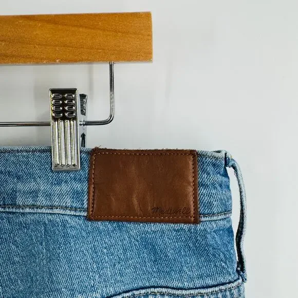 Madewell Medium Wash The Mid-Rise Perfect Vintage Jean Size Raw Hem Size 33 - Picture 9 of 13